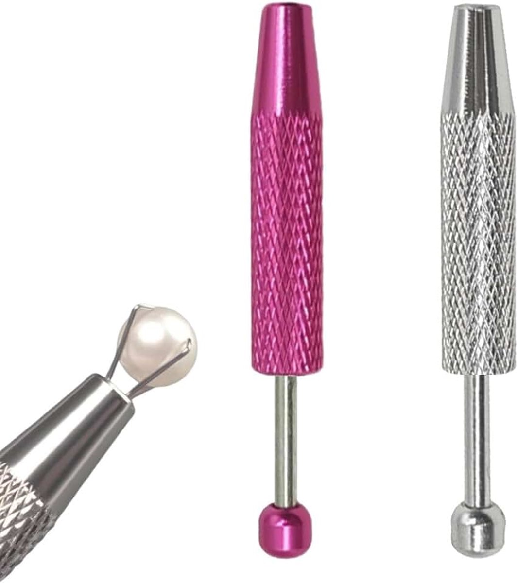 2 stuks piercing tang - piercing-kogelgrijper met 4 klauwen aluminiumlegering piercing verwijderingsgereedschap kralen sieraden pincet kogelgrijper grijper