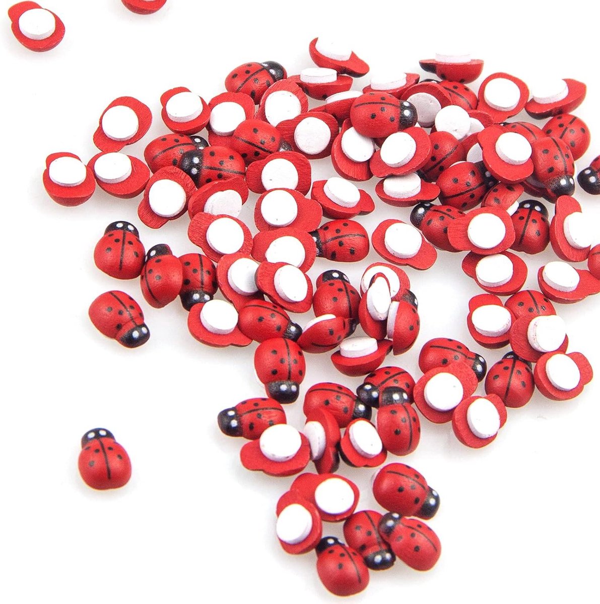 Miniatuur Tuin Decoratie - Tuin Beeldjes - Buiten Decoreren - Weerbestendig - 50 stuks - Rood