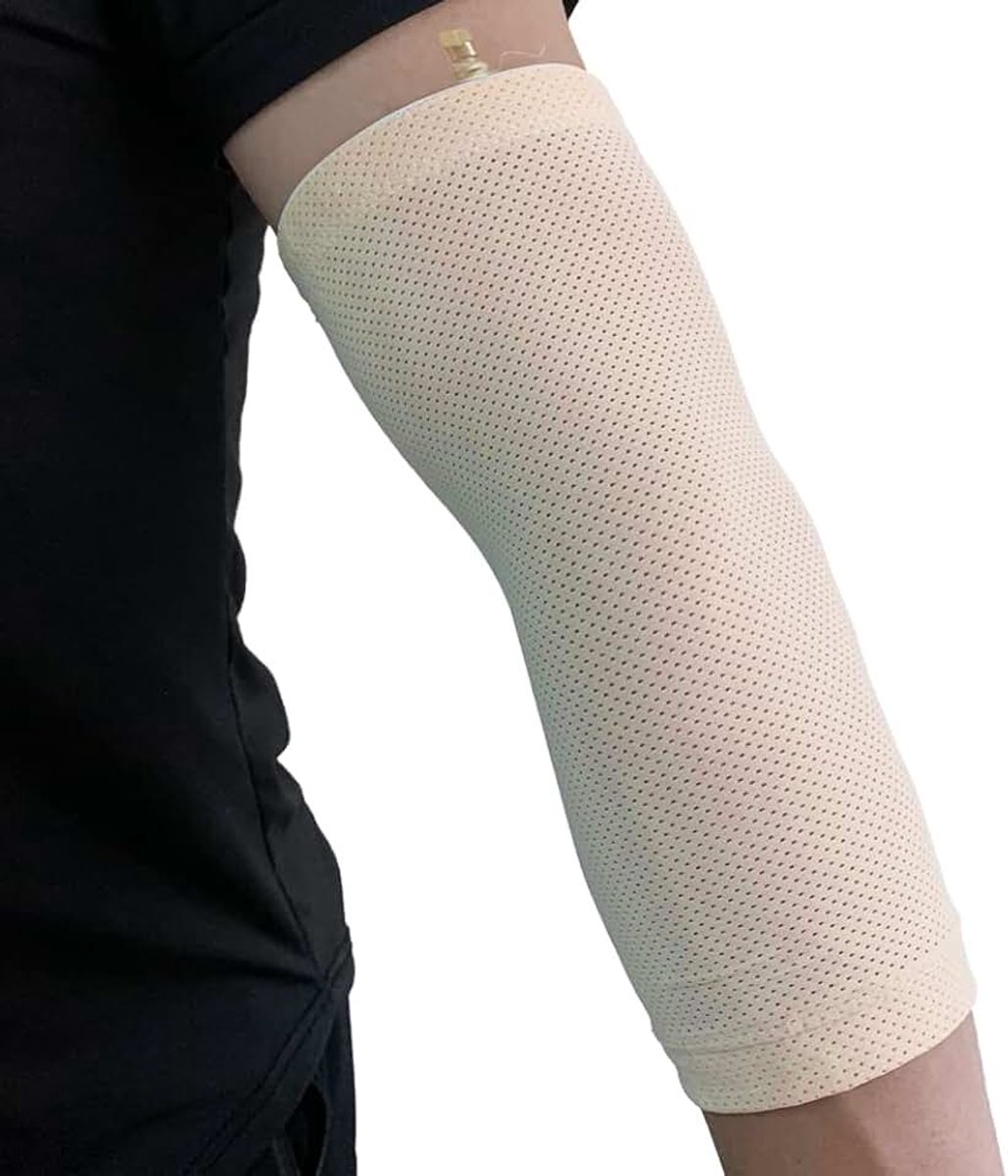 PICC-lijn Sleeve Beschermer, Ademende Elleboog Gipsverpleging Gips Afdekking Benodigdheden voor Arm Omtrek (XS, Camel)