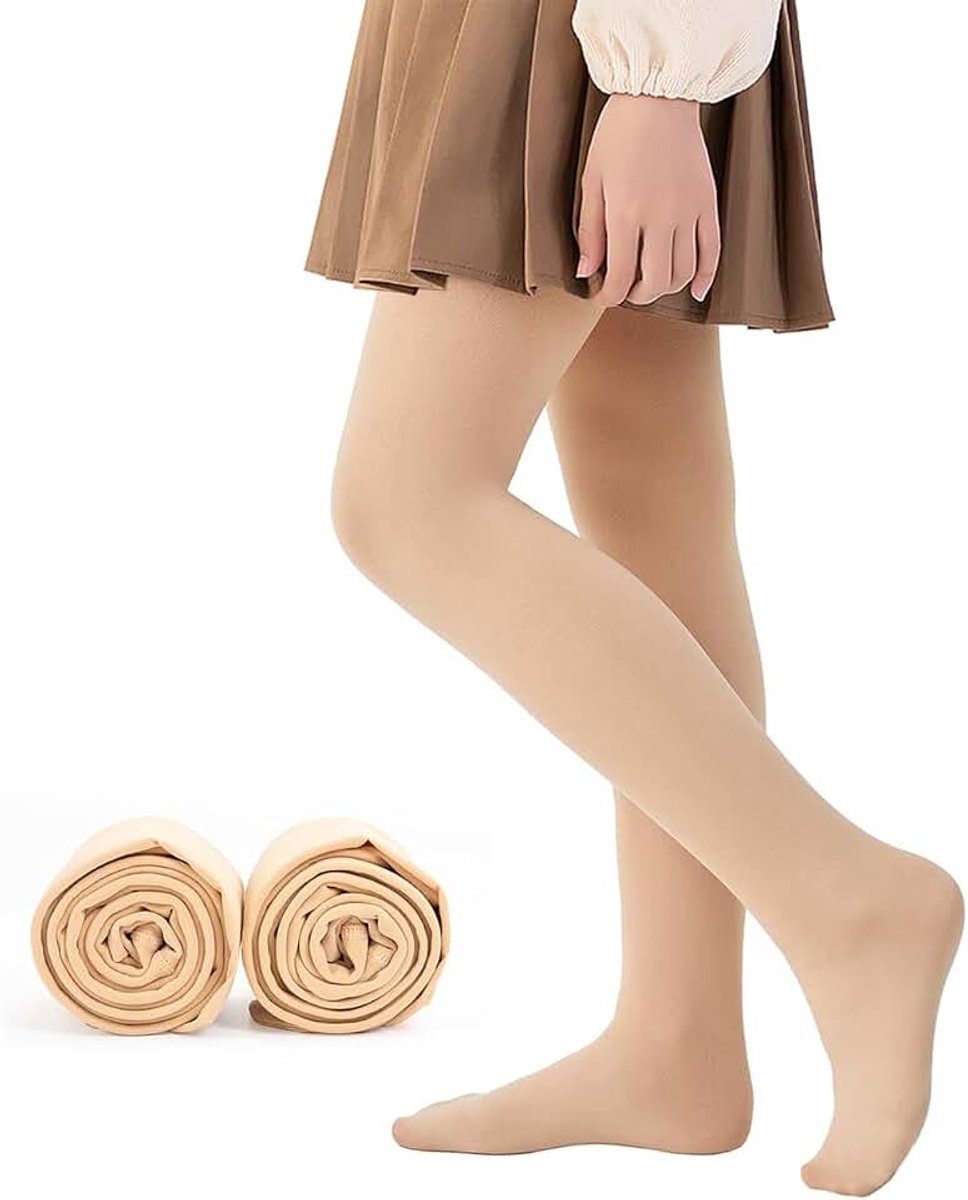 Panty voor meisjes met fleecevoering, kinderballetkleding voor de winter, warme gevoerde panty, dikke fleece thermische panty