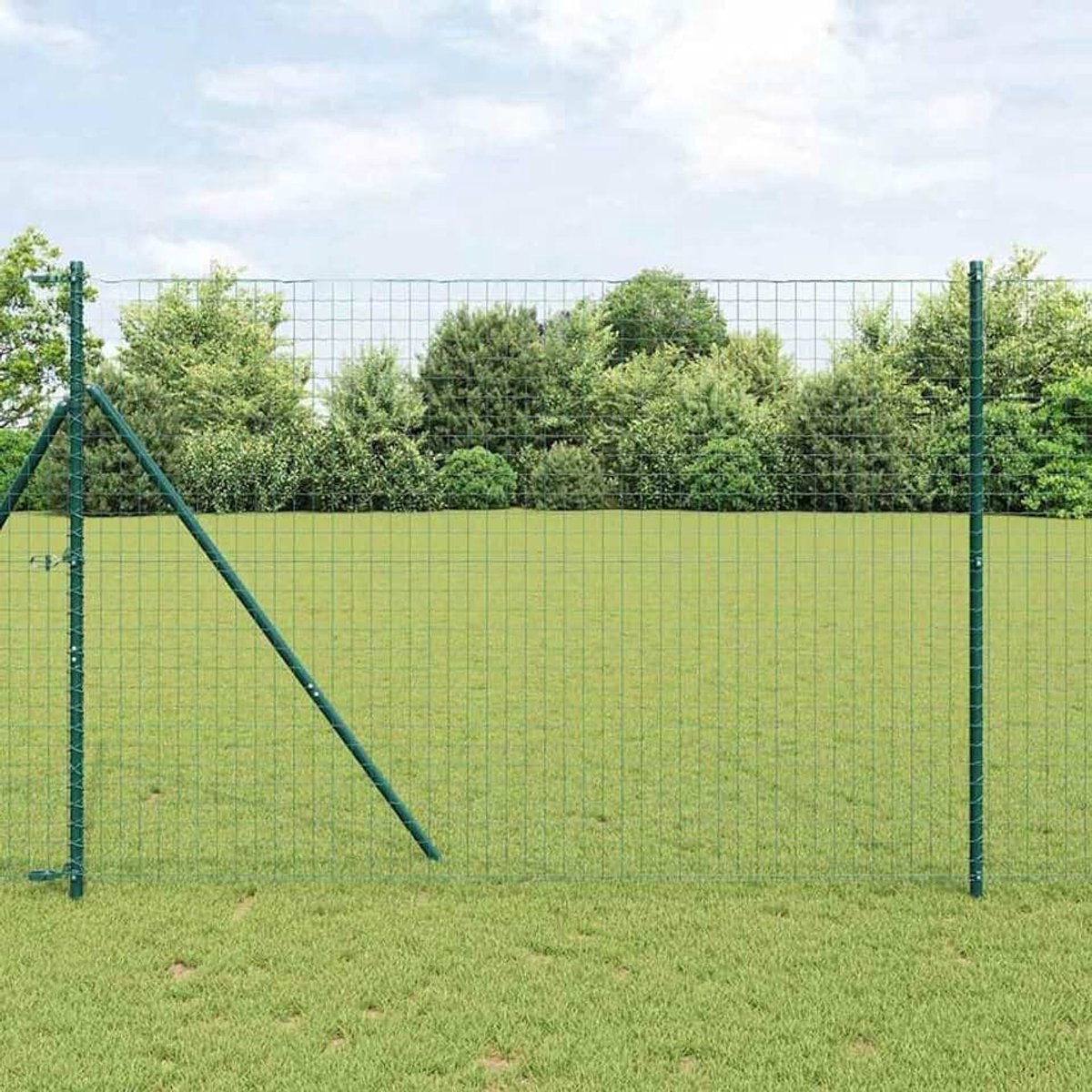 Euro-omheining, groen, 1,5 x 10 m, gaashek voor tuinhekken, landbouw, wilgennetten, kippendraad 42004336