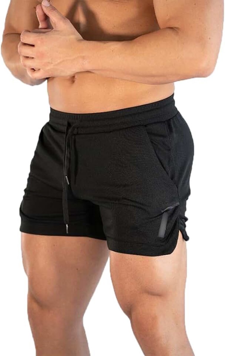Shorts voor heren, sport, zomer, korte broek, sneldrogende loopshorts, trainingsbroek, outdoor sportbroek met zak