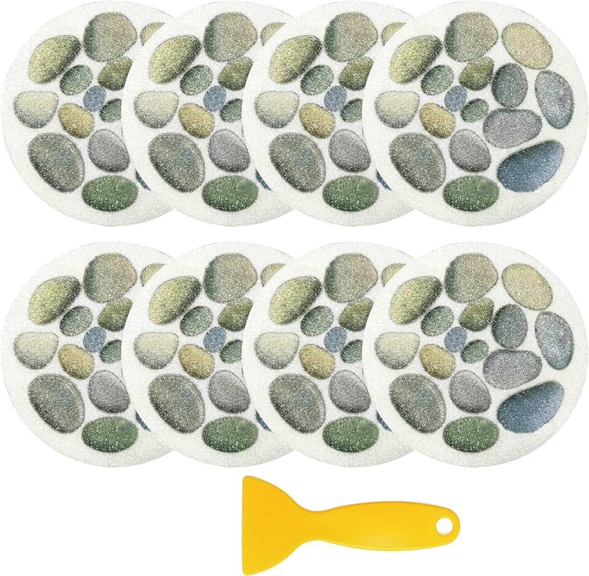 Badsticker, antislip, voor douche, zelfklevend, met schraper voor douchebak, keukenvloer, trap