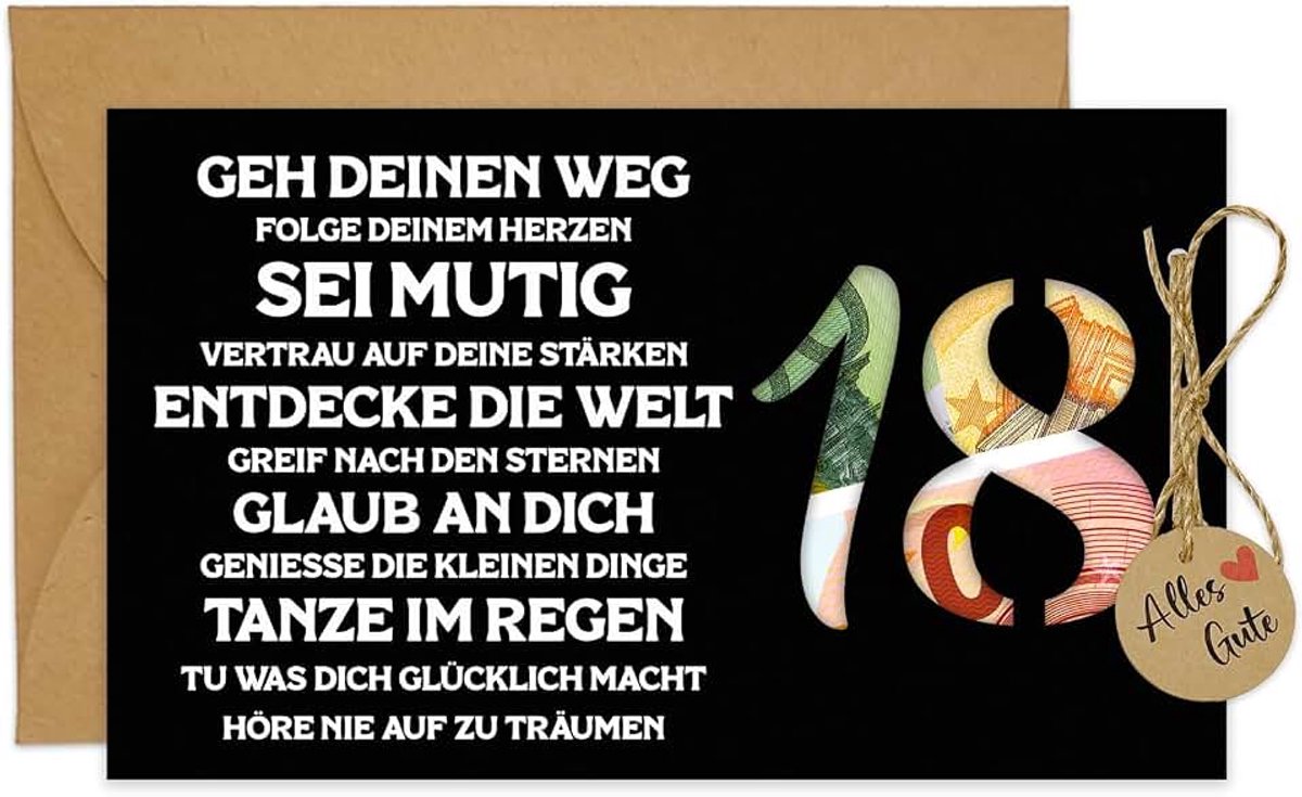 Geldgeschenken verjaardag 18