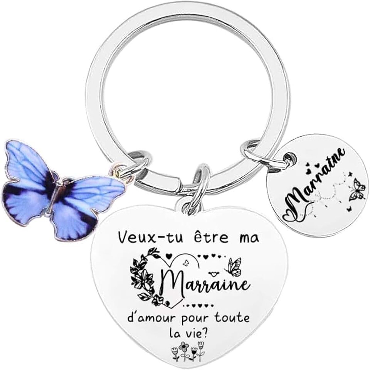 Peettante sleutelhanger, cadeau aanvraag peettante, gepersonaliseerde cadeaus voor doop, communie en verjaardag, origineel cadeau voor peettante