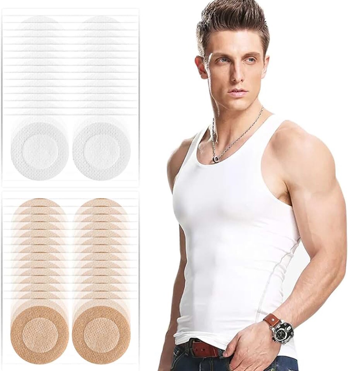Tepelcovers voor heren, 120 stuks, waterdicht, 4,5 cm, onzichtbare tepelafdekking, tepelbescherming, sport, tepelbescherming, zelfklevend, voor hardlopen, sport