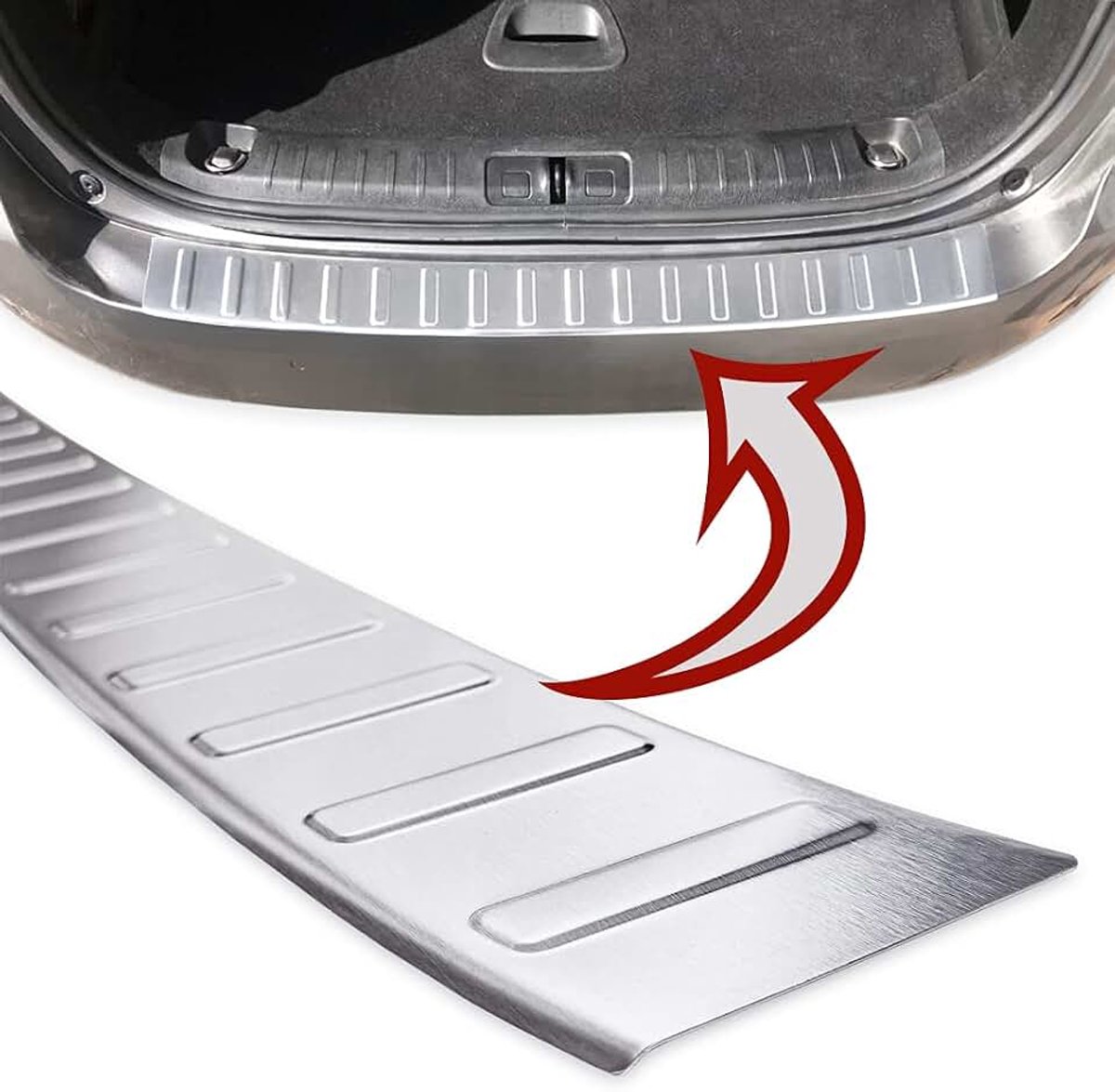 Bumperbescherming roestvrij staal mat compatibel met Fiat TIPO KOMBI | Type 356 | 2015 | met schuine rand | premium kwaliteit van RECAMBO