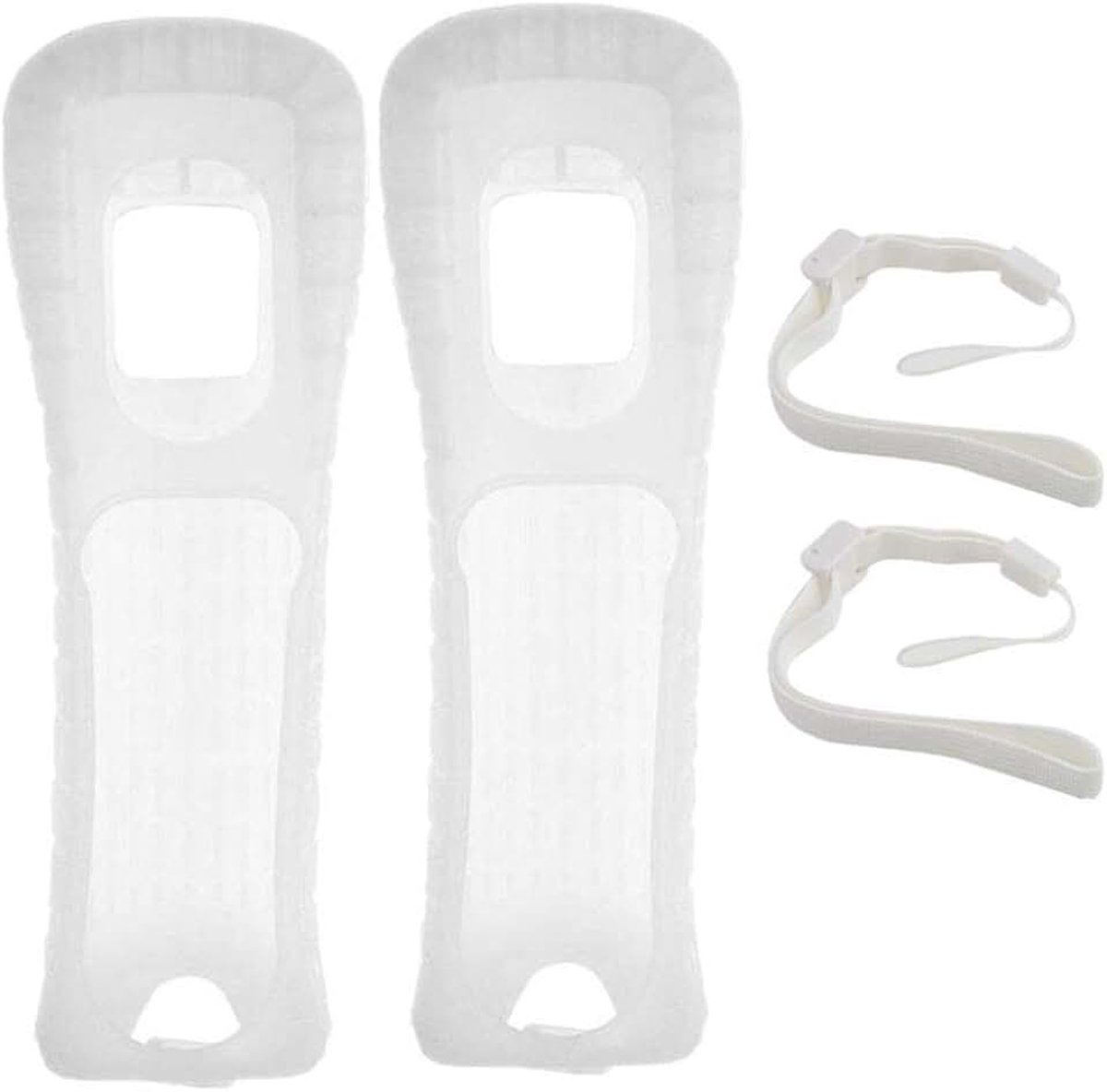 Adapt siliconen beschermhoes en polsband compatibel voor -afstandsbediening (wit)