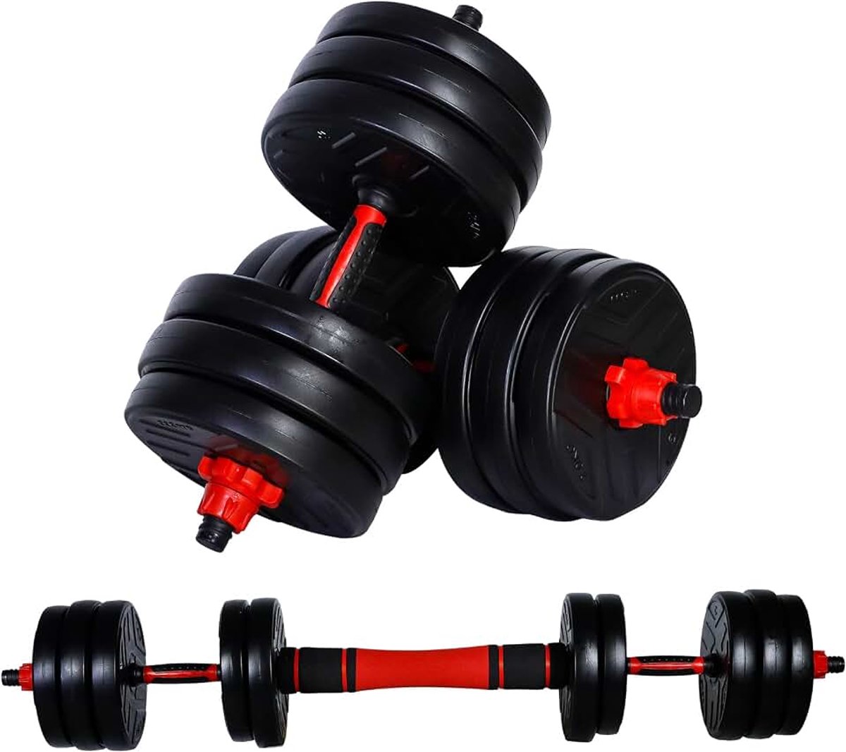 2-in-1 Verstelbare Halters Set - Professionele Dumbbell Met Aansluiten Van Stalen Buis Gewichten - 20 30 40kg