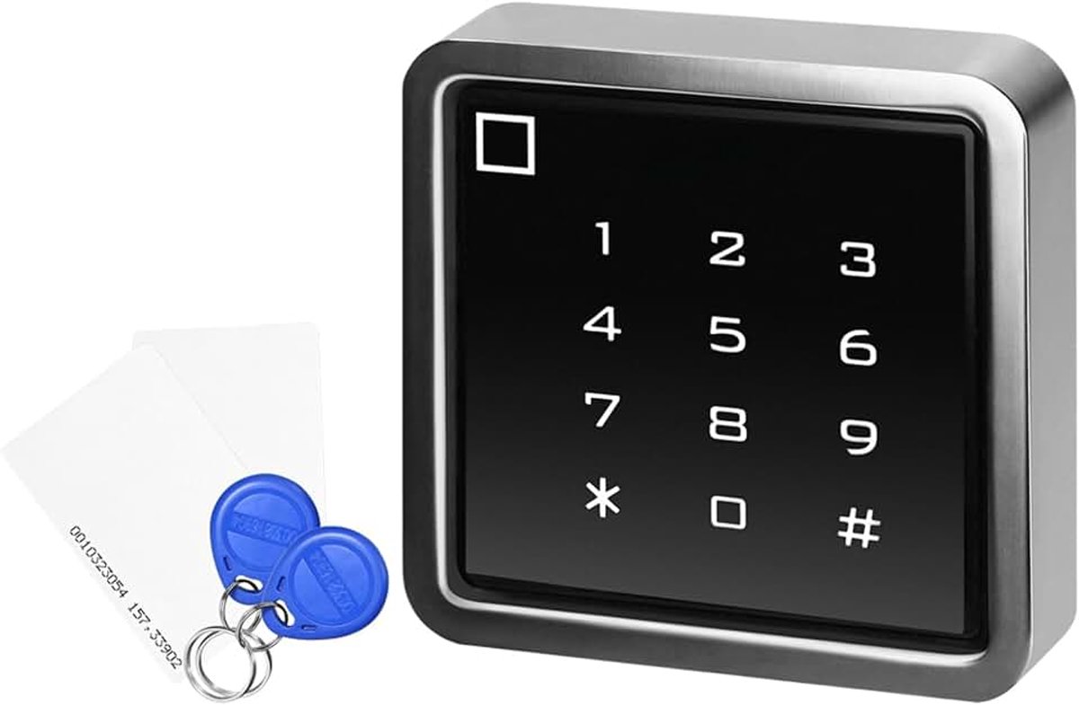 Lock Met Aanraakscherm En Kaartlezer Wi-Fi IP68-1 Relais 3A Compatibel Met Tuya-App Sleutelhangerlezer