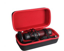 Hard Travel Case voor HyperX HX-MICQC-BK QuadCast – Standalone Microfoon (Zwart+Binnenrood)