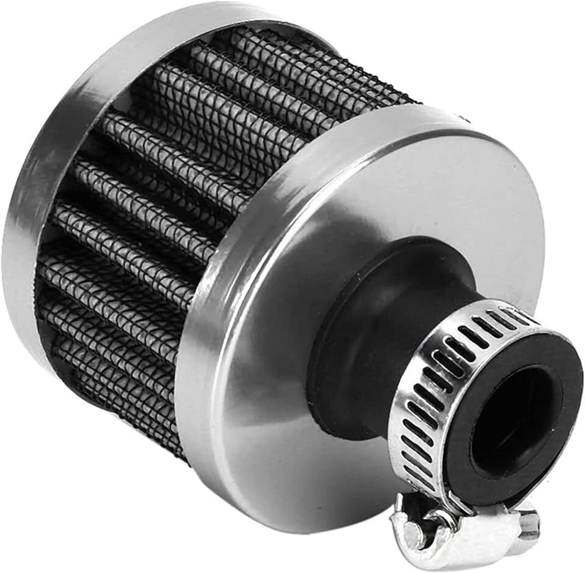 20 mm / 0.8in Mini-luchtinlaatfilter Vent Carterontluchting Universele auto-accessoire(Zilver)