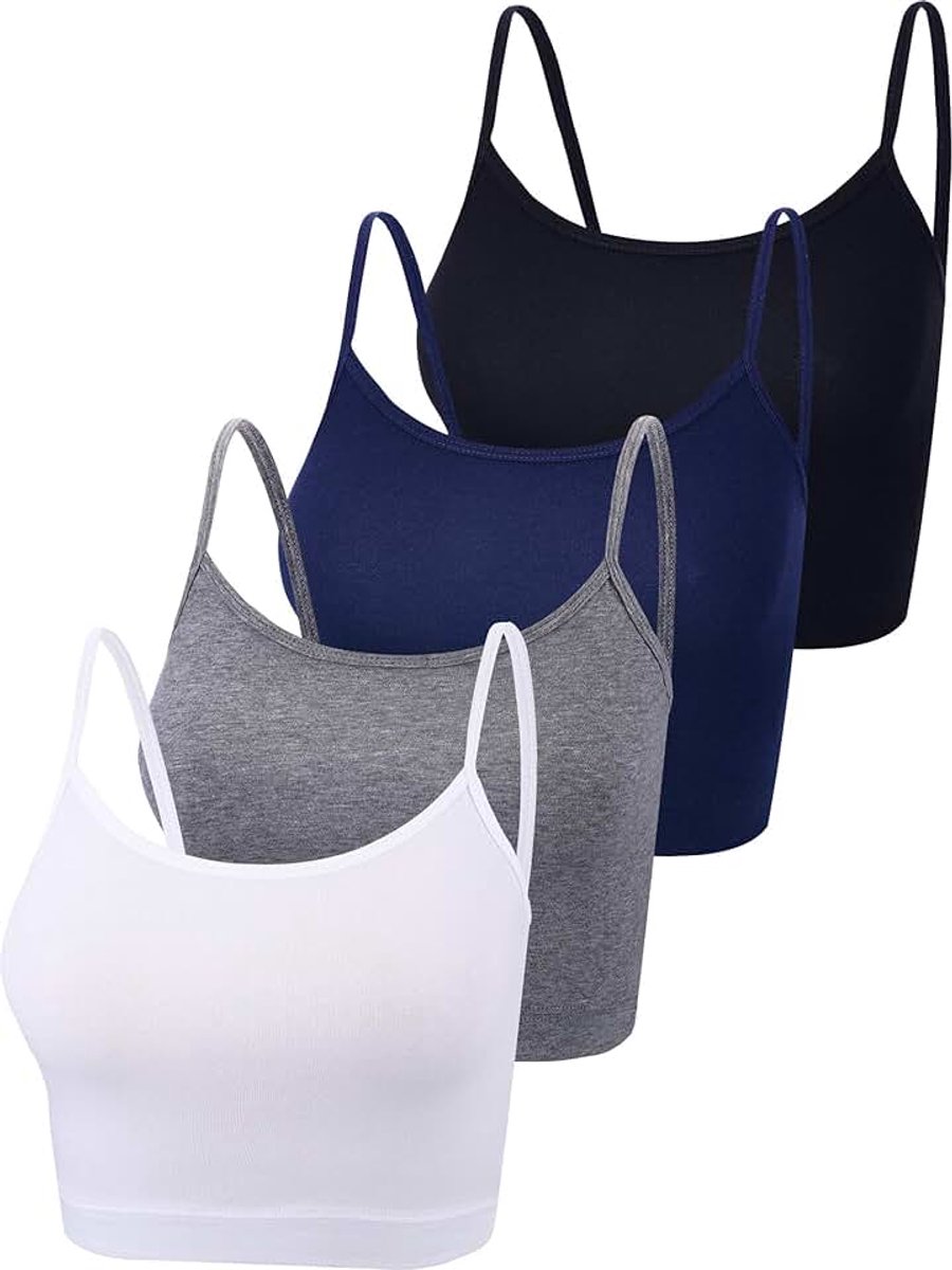 3 stuks lijfjes top crop tanktop