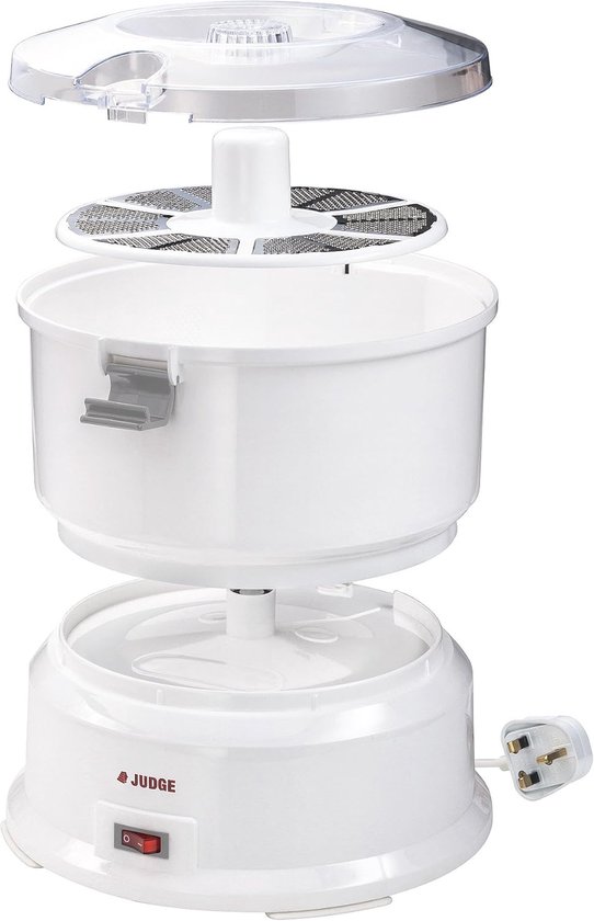 Aardappelschilmachine - Keukengadget - Eenvoudig schillen - Volledig automatisch - 28 x 28 x 29 cm - Wit — afbeelding 5