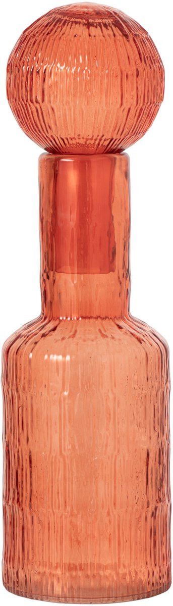 J-Line decoratie Fles - glas - oranje - small