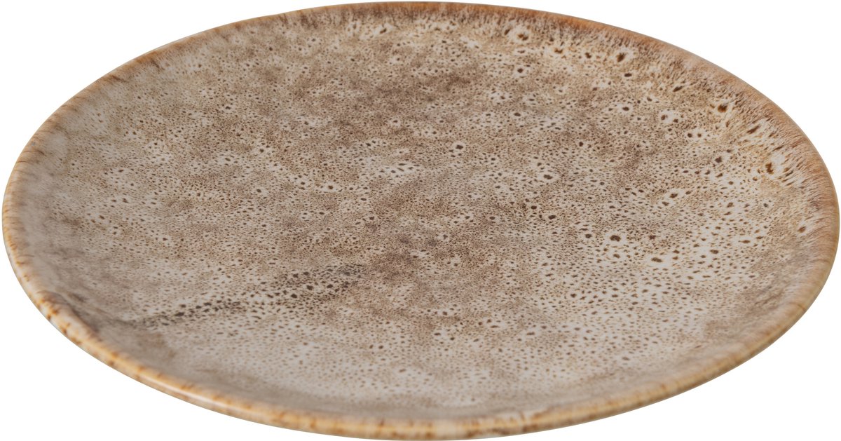 J-Line bord - porselein - taupe - 4 stuks