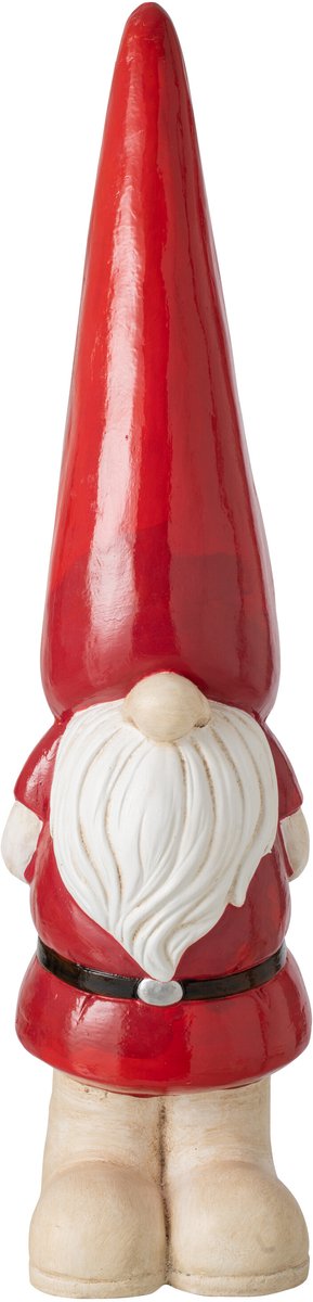 J-Line decoratie Kabouter - magnesium - donkerrood - large
