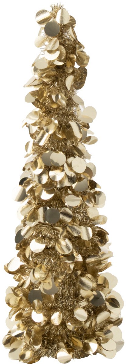 J-Line decoratie Boom Sprankelend - polystyreen - champagne - small