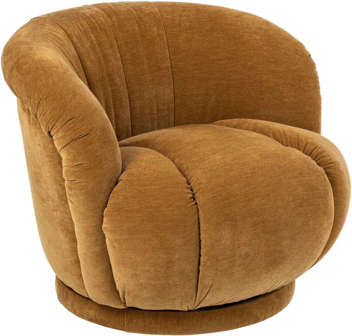 J-Line Draaibare fauteuil - multiplex/stof - mosterdgeel