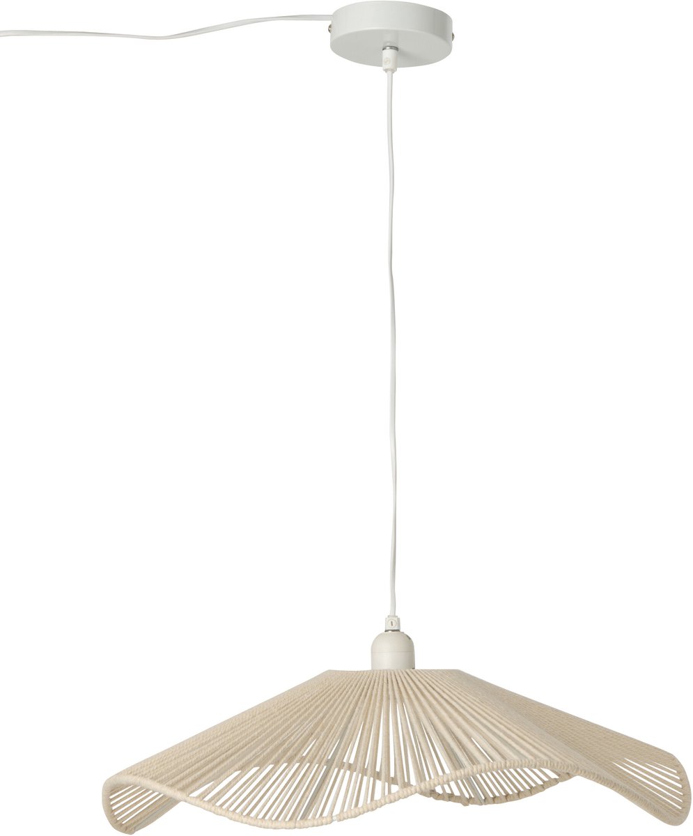 J-Line hanglamp Touw - vlas - greige - large