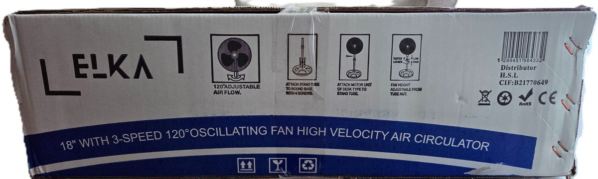 ELKA STAANDE VENTILATOR 100WATT
