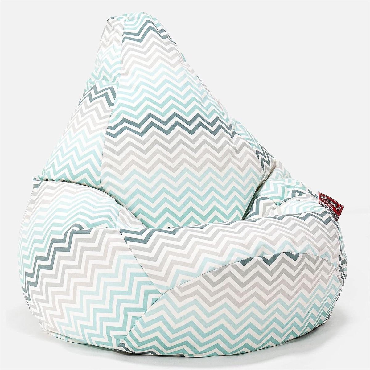 Zitzak Fauteuil - Poef Stoel - Comfortabel Relaxen - Verstelbare Zitposities - 85x85x115 cm - Geometrisch Petrol