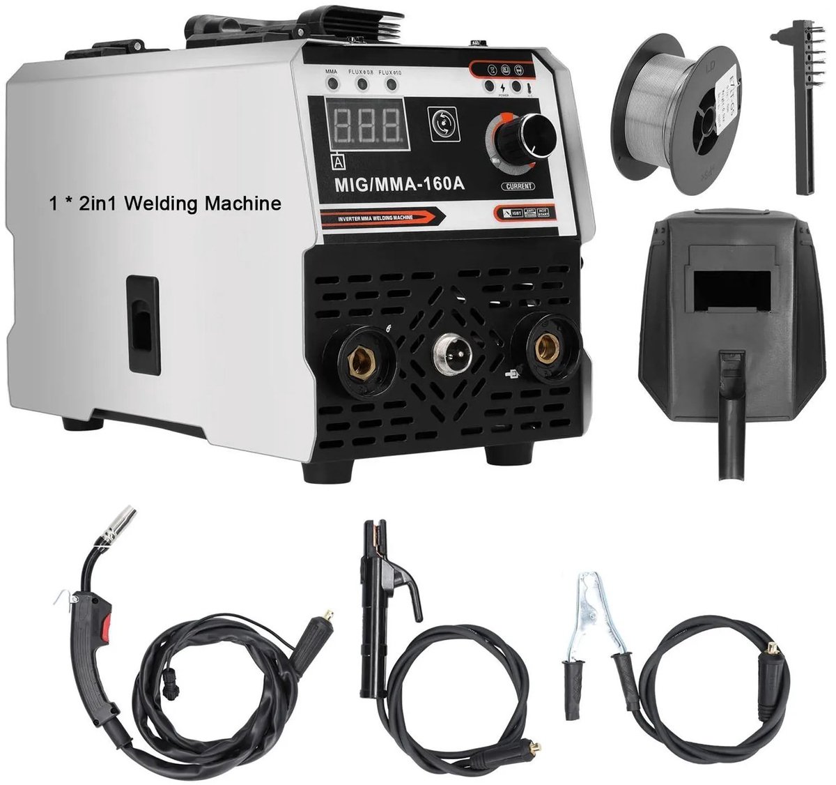 Zerova 2-in-1 Lasapparaat 160A - Lasmachine - IGBT DC Inverter Lasmachine - Automatische Draadaanvoer - Voor Staalbewerking