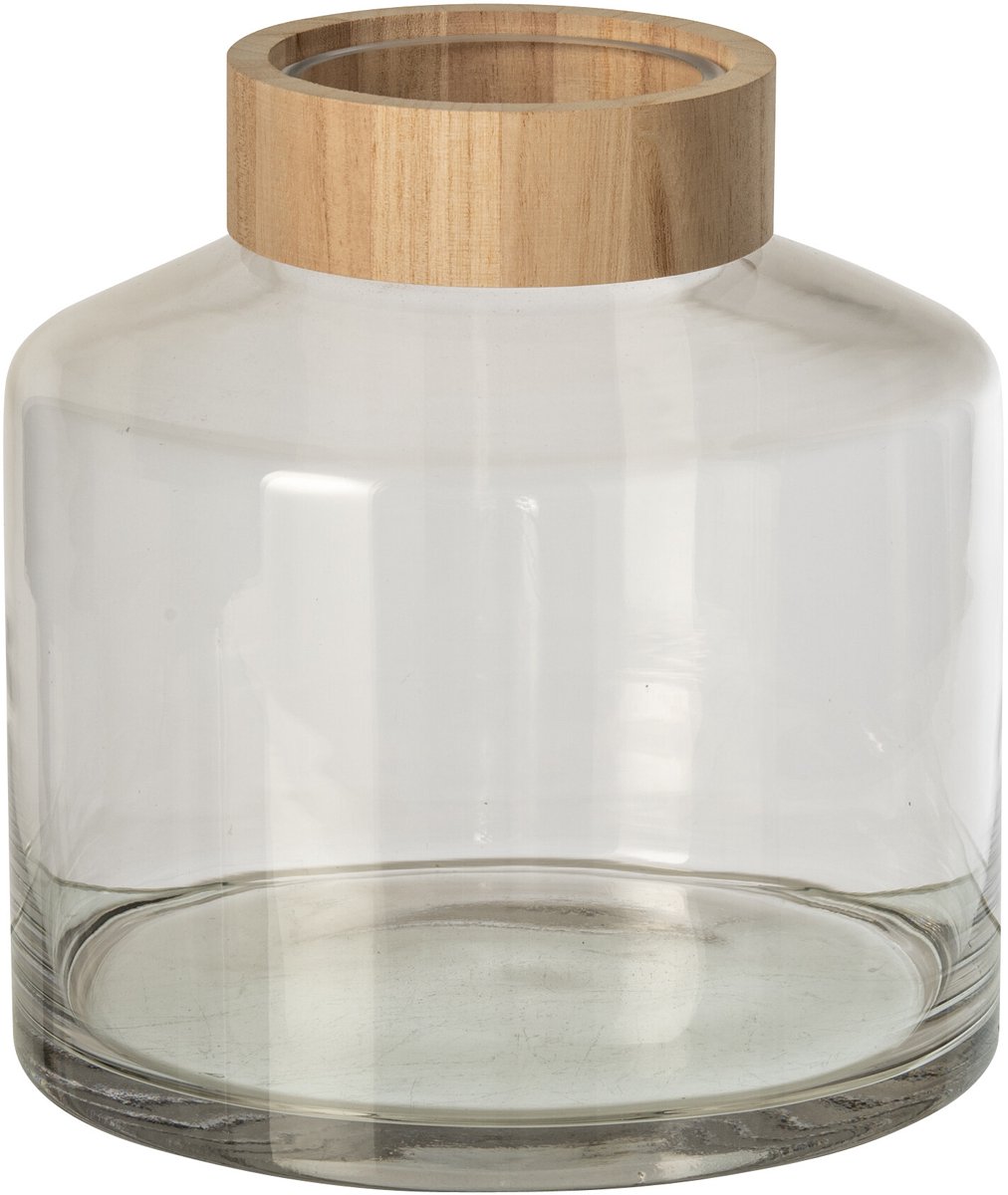 J-Line Vaas - glas - naturel/transparant