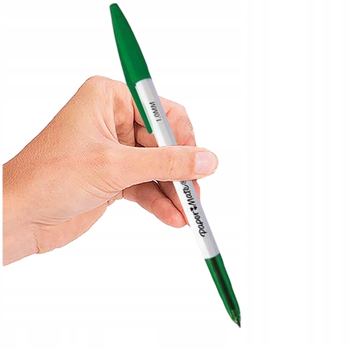 Paper Mate Tuck Green Drukpen - 1.0mm Lijndikte, Zacht Schrijvend