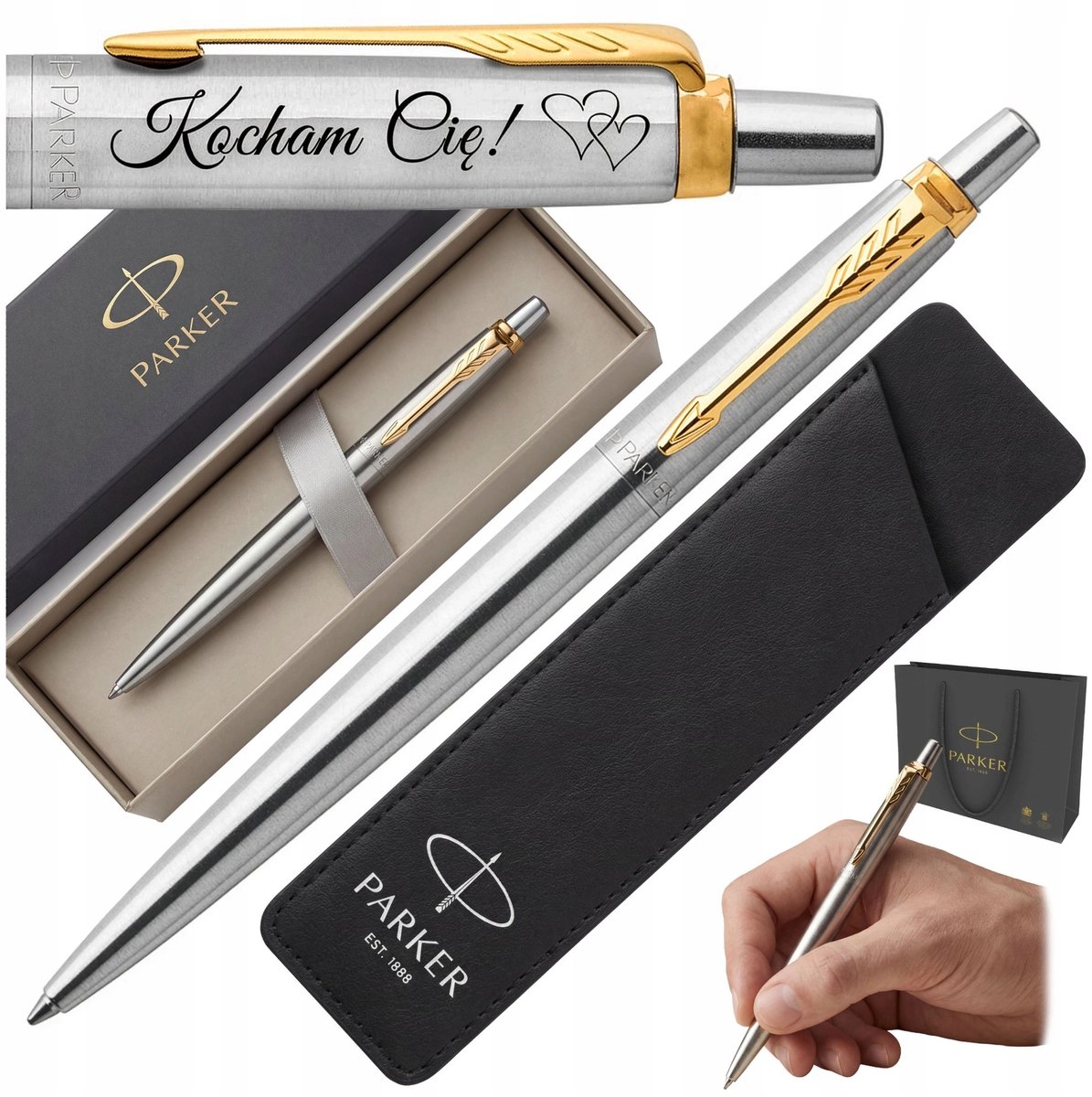Parker Jotter Luxe Set: gepersonaliseerde pen met gravure en etui