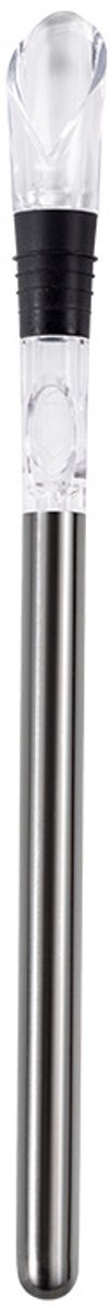 Wijnkoeler Stick - Wijn Koeler Staaf - Fles Koelers - Snelkoelende Wijnaccessoires - 3-in-1 RVS Wijnkoeler - RVS - Lekvrij - geschikt voor alle standaard wijnflesmaten - Zilver - 1 stuk