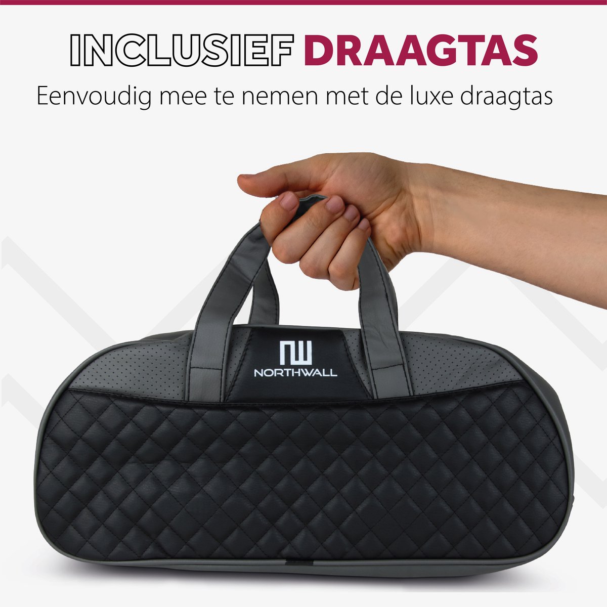Northwall Shiatsu Massagekussen - Nekmassage apparaat - Infrarood Warmtefunctie - Nek en Schouders Massage Kussen met Draagtas — cadeau in Cadeau-ideeën - foto 7