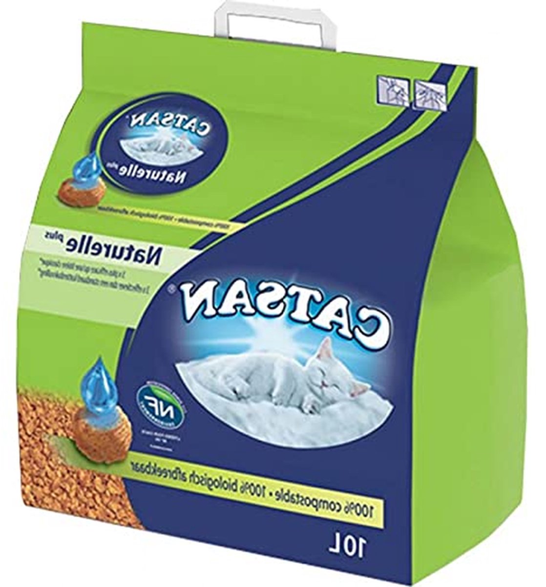 Kattenbakvulling Houtkorrels - Natuurlijke Vulling - Hygiënisch Huis - Absorbeert Vocht Snel - 2 x 10L - Houtkleur