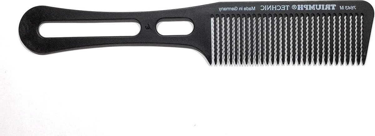 Tondeuse Kam - Haarkam Met Handvat - Precisie Knippen - Geïntegreerde Maateenheid - 215 cm - Zwart