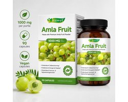 Itawel Amla Fruit Extract 1000 mg per portie – 90 Vegan Capsules – Indiase Kruisbes – Phyllanthus Emblica