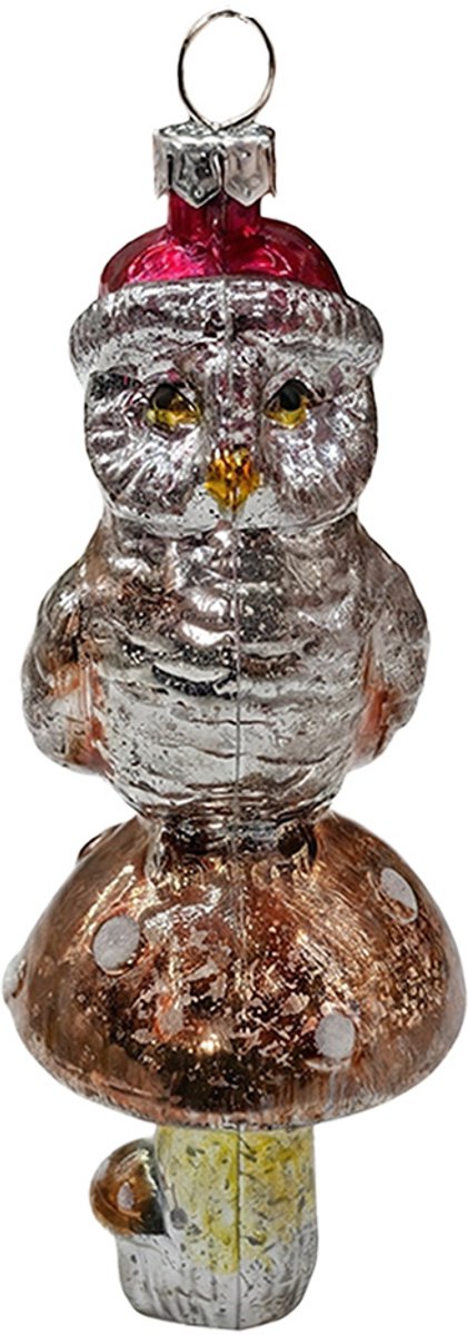 Clayre & Eef Kersthanger Vogel Zilverkleurig Kunststof