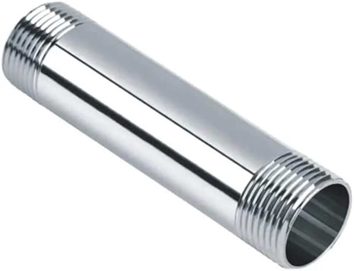 1 Stks Roestvrij Staal Pijpfittingen, Mannelijke Schroefdraad Pijpfitting voor Luchtpijp, Waterpijp, Brandstofpijp (DN20 3/4" 200mm)