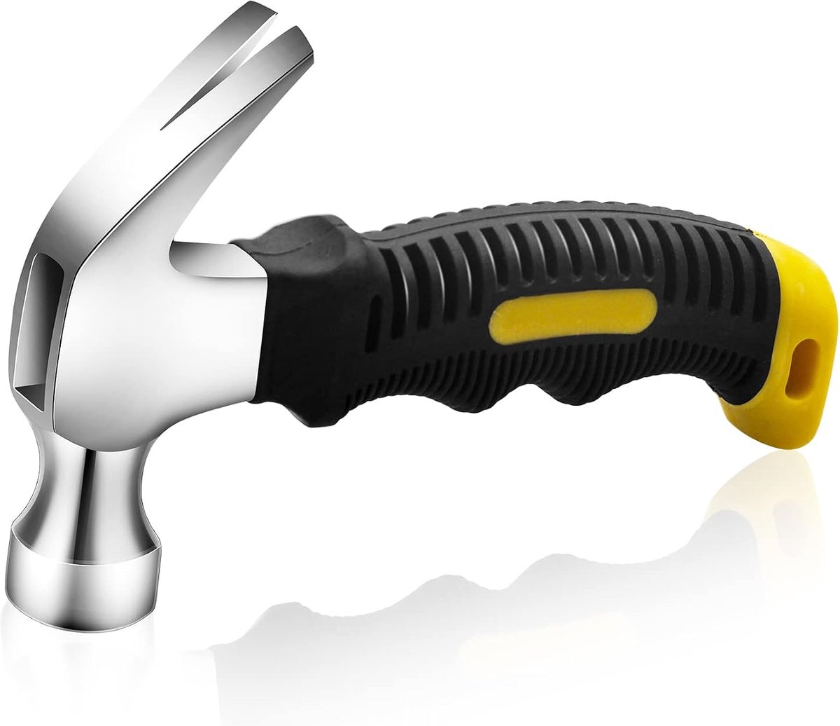 Klauwhamer - Minihamer - Ergonomisch handvat - Kleine klauwhamer - Campinghamer - Mace met korte handgreep - Mace Hammer - 8oz