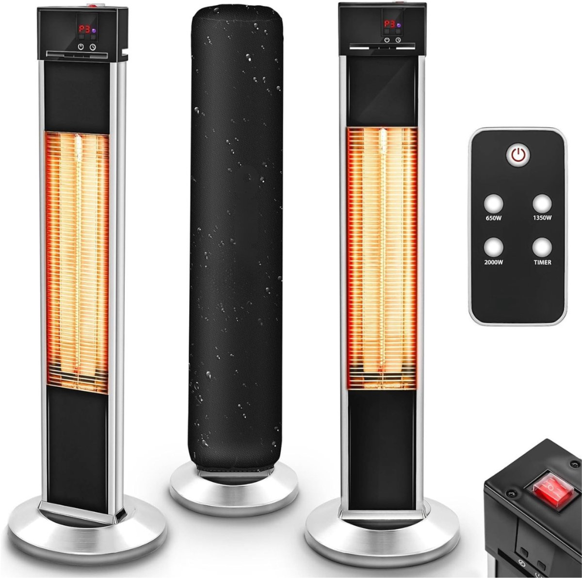 ApexArte® Terrasverwarmer Elektrisch - Heater Buiten - Ventilatorkachel