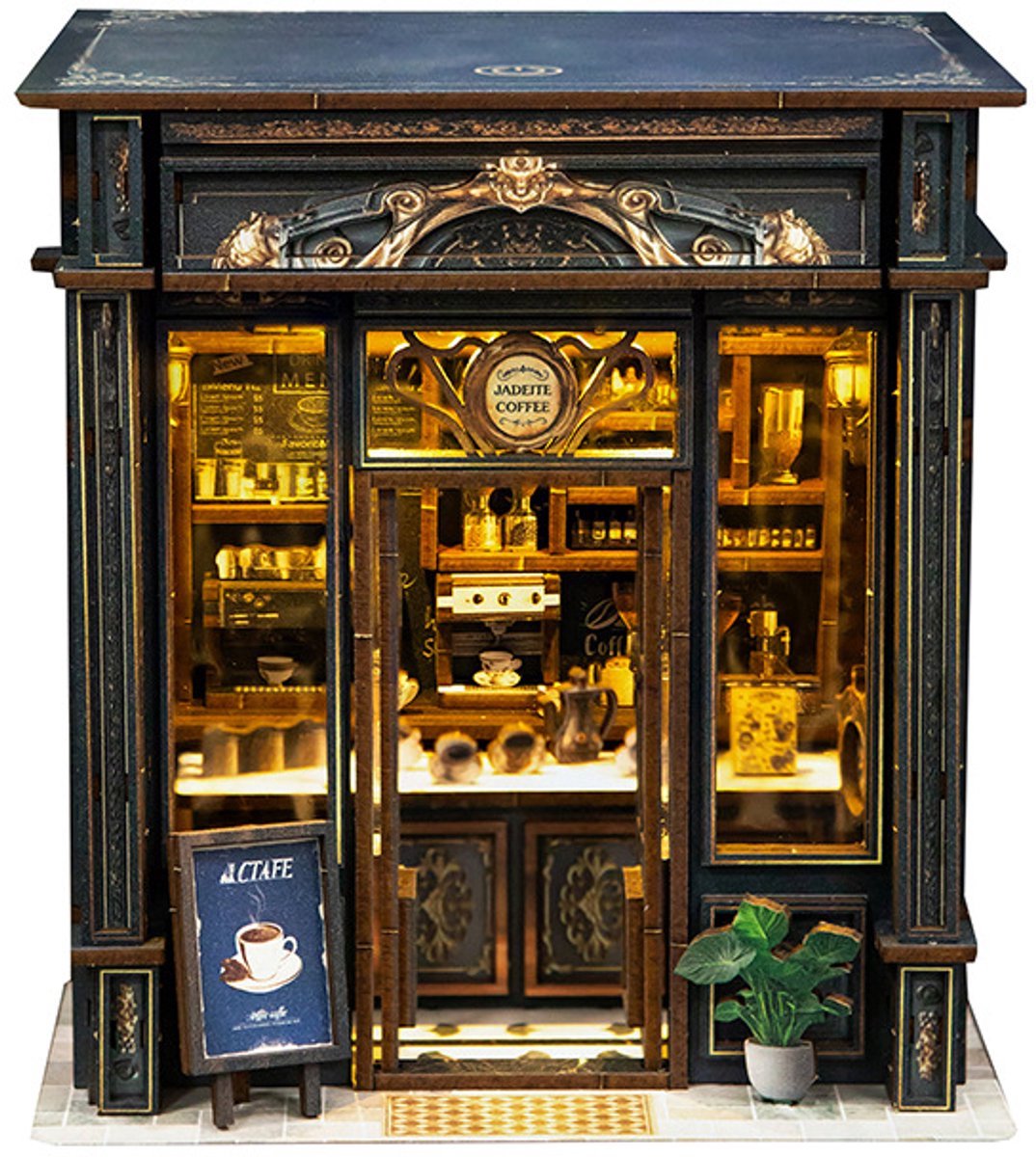 Casalora DIY Miniatuur Huis Puzzel - Boeksteun Model - Hout & Acryl - 174 Stukjes