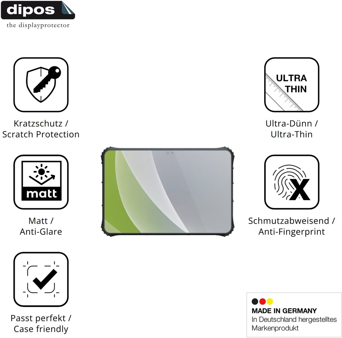 dipos – 2x Matte Beschermfolie geschikt voor Conker NS12 | Krasbestendige & antireflecterende Screenprotector Ultra-Thin