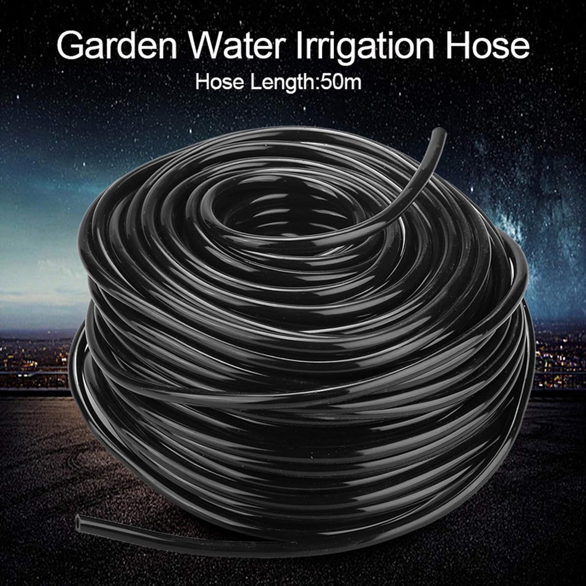 Tuinslang - Waterleiding slang - Tuinberegening - Hoge waterdruk bestendig - 50 meter - Zwart – foto 3