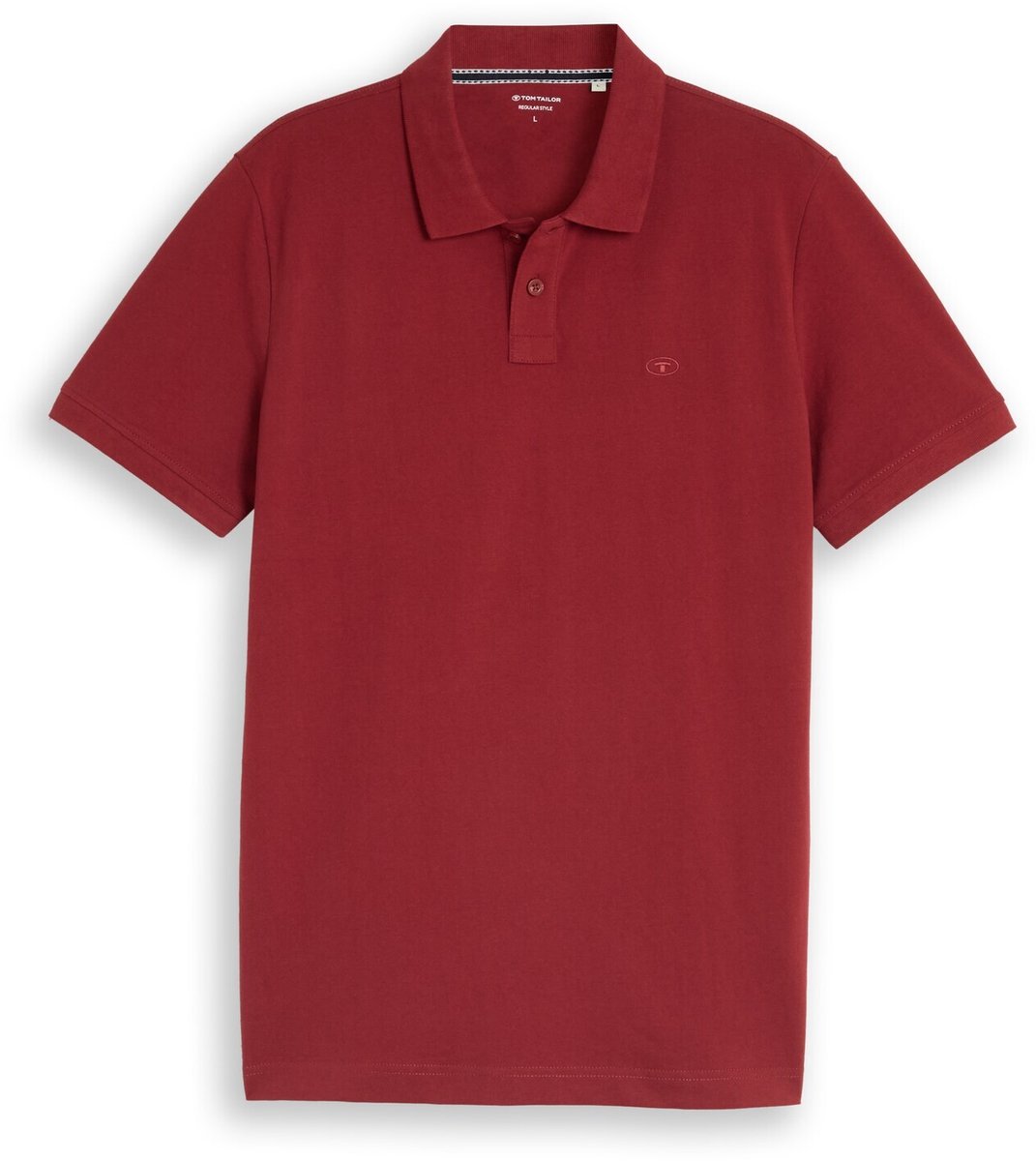 Tom Tailor - Piqué-poloshirt met geborduurd logo - Maat XXXL - pear red
