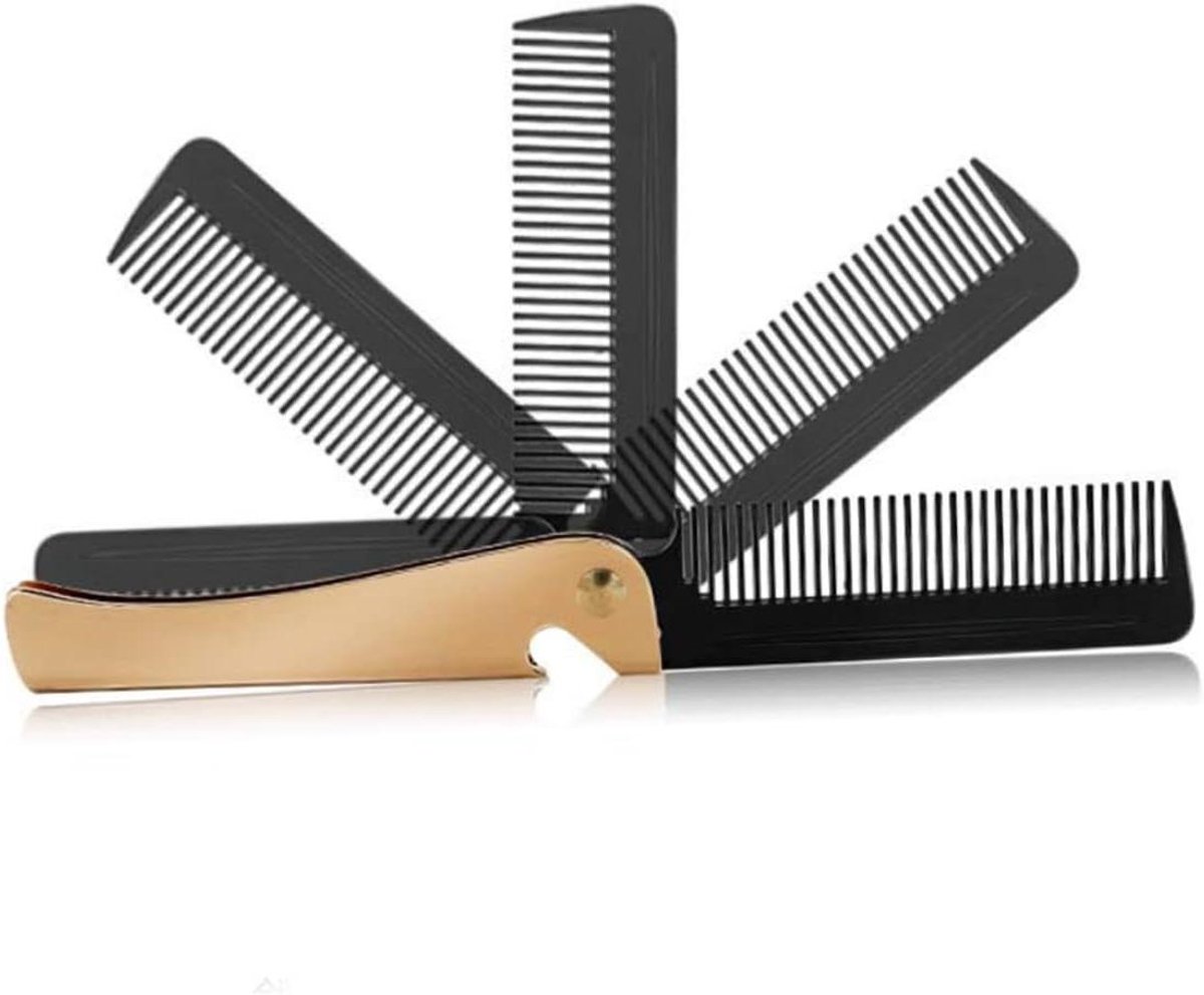 Opvouwbare Haarstylingkam - Draagbare Zakkam - Dagelijkse Haarverzorging - Antistatisch Ontwarrend - 205 cm - Goud