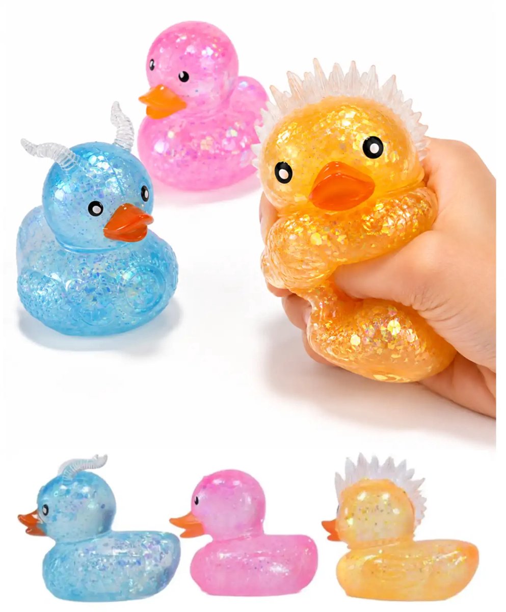 Squishy eend suikergel - 1 exemplaar - Slow Rising - Maltose - Bekend van - Knijpbal - 6 cm