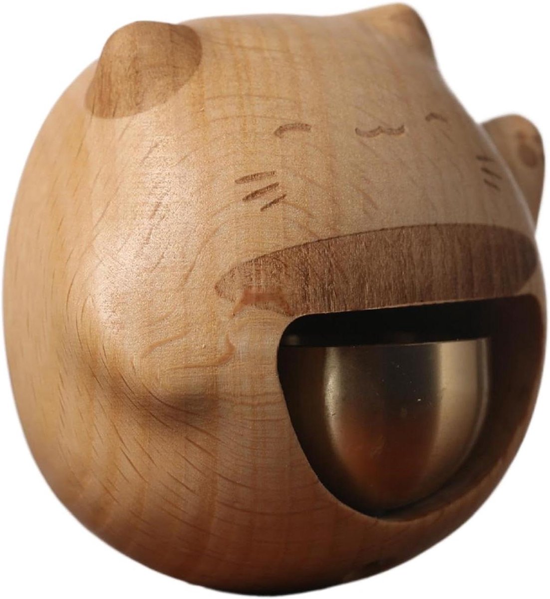 Katten Deurbel - Winkelbel Geluksbel - Deur Aankondiging - Handgemaakt Hout - 7.5x7.2x5.2 cm - Niet gespecificeerd