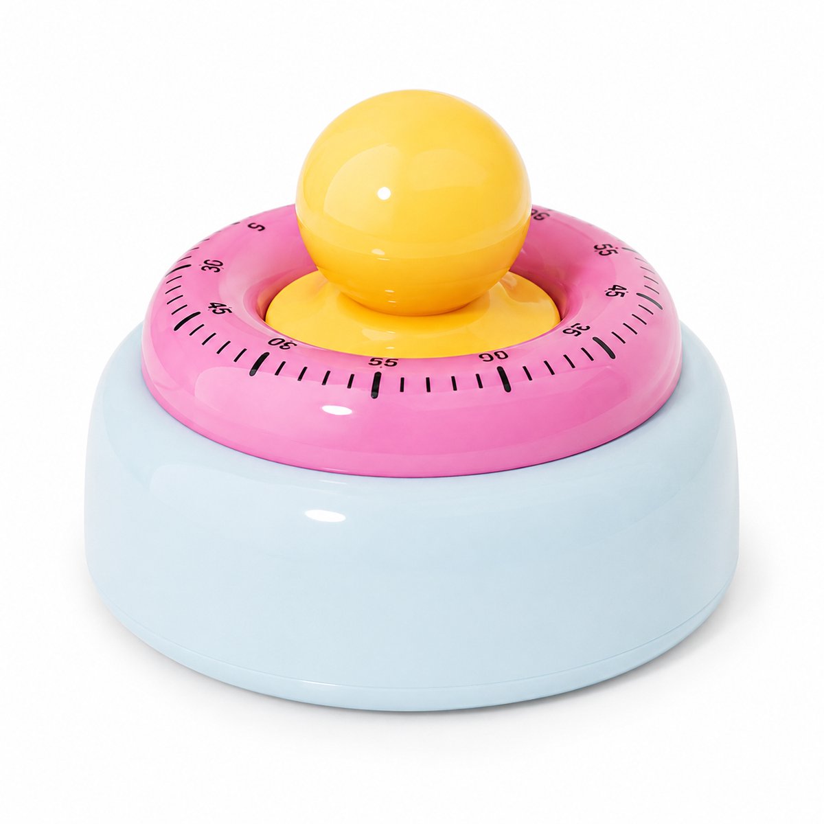 Bobypet - Mechanische Kookwekker - Magnetische Keukentimer met Draaiknop - Stil Aftellen Zonder Batterij - Voor Koken, Bakken en Studie - Blauw