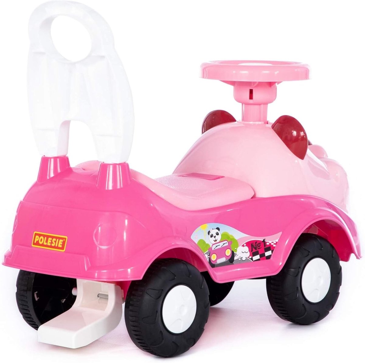 Loopauto Dieren - Rijspeelgoed - Kind Ontwikkeling - Opbergvak - 28 x 56 x 47 cm - Roze