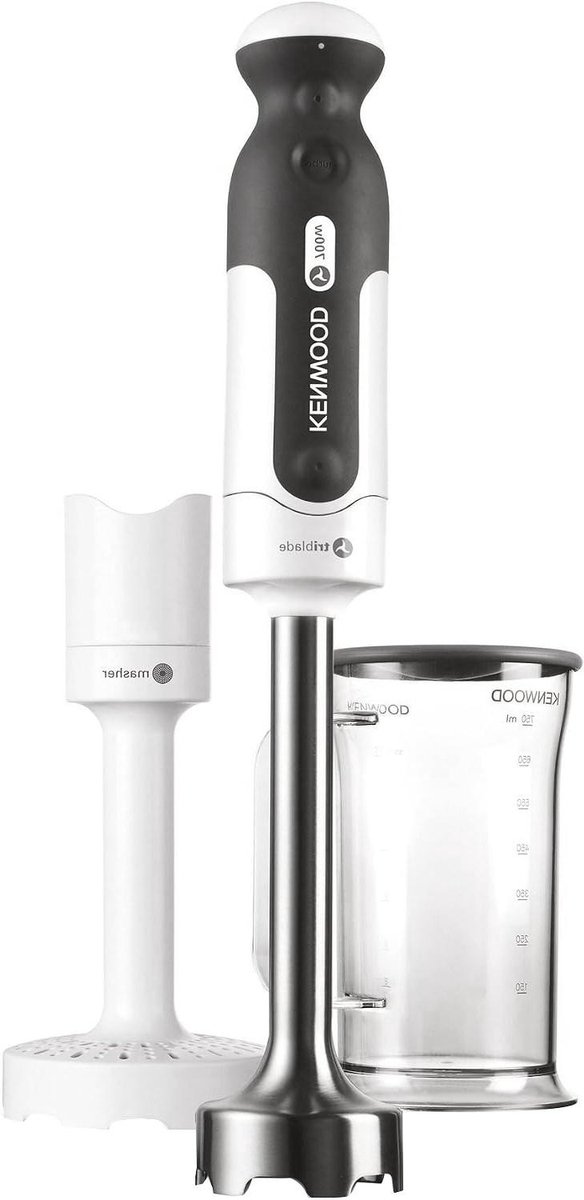 Staafmixer Set - Keukenmixer - Eten Bereiden - 11 Functies - 0.7 Liter Cup - Wit Grijs