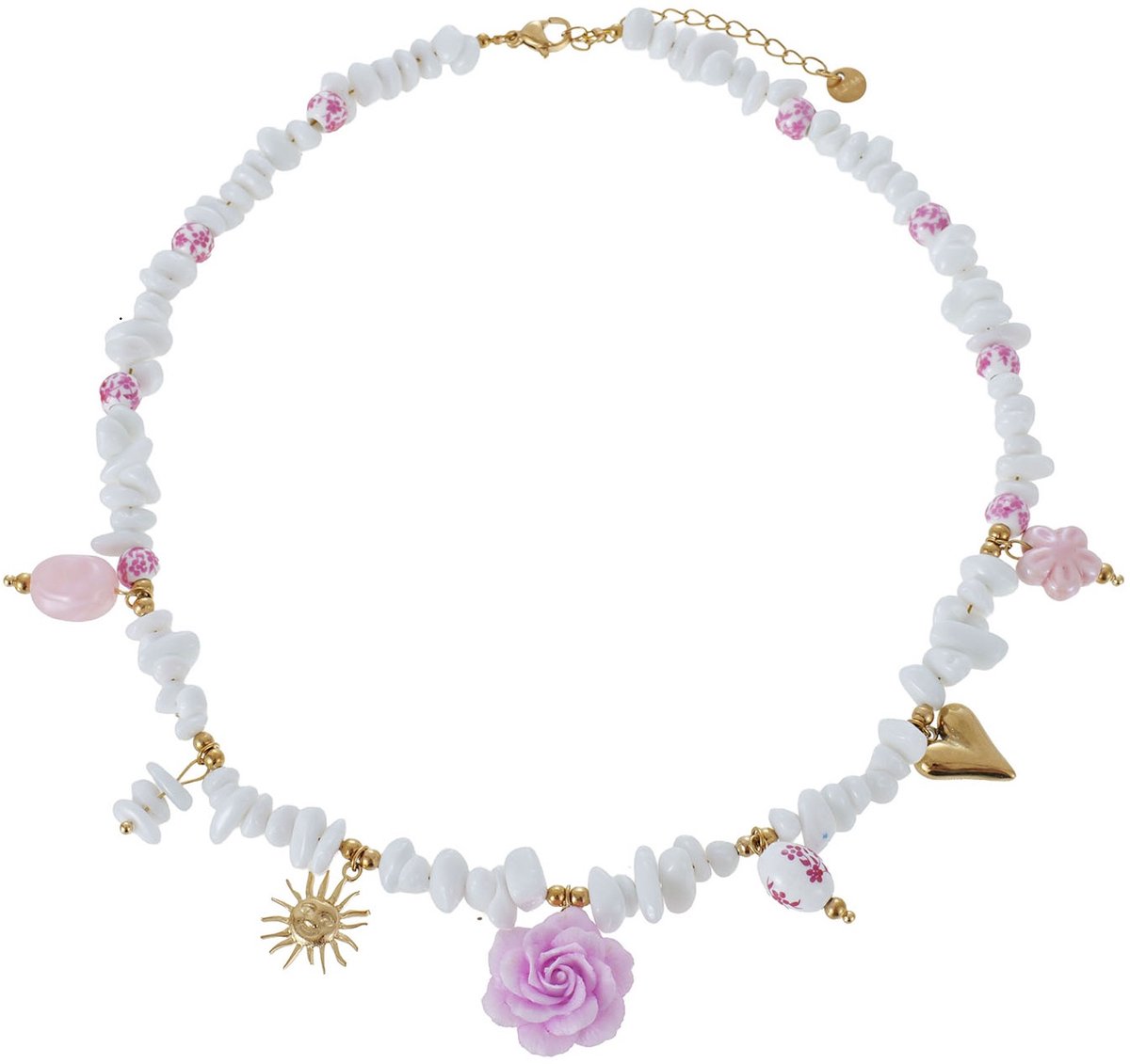 D-C16.2 N1144-013 S. Steel Necklace Rose 40-45cm